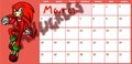 SONIC CALENDAR -- March