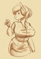 a horse gal with a surprisingly sturdy bra
