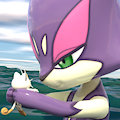 Meowth and the giant Purrloin from the ocean - Part II by kuby64