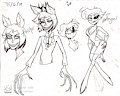 Radio demon and porn spider sketches