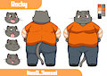 Rocky the Cat (character sheet) by kusosensei