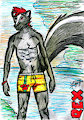 Rex The Skunk - At The Beach by SquareOtter