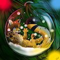 Christmas snow ball YCHs