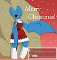 Adult adorabat Christmas card