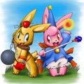 Rabbit warrior and Sorceress