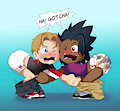 M.C and Nero - Double Pantsing (Commission) by EmperorCharm