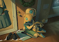 Working Late on Christmas Day by apis