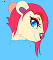 Pastel the ferret headshot by Glowhips