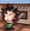 Chibi eating