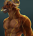 Kintsugi Bull by toulouse by Acroth