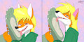 Blond fox licks Legosina's foot by DrJavi