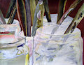 Paintbrushes in Glass Pots