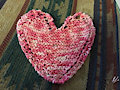 heart dishcloth