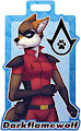 Darkflamewolf Eurofurence Badge - By Masahikoko