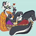 Juniper in Basket -- commission from pixelwren by JuniperSkunktaur
