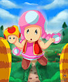 Commission Toadette and the Mega Mushroom