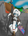Akita Skater by TheBurningDonut