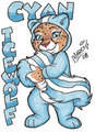 Cyan Icewolf Marci Badge - MFF 2008 by CyanIcewolf