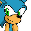 Sonic Blinking by SarahV26Art