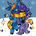 Love in the snow by Kikowolf88