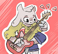 Greeny on the guitar