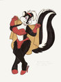 Shemale Skunk Showoff by vawlkee