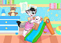 Snow's playtime