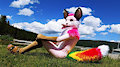 Pink Candy Fox spitting pretty.