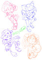 Sonic Girls Summer Sketches by 321pietime