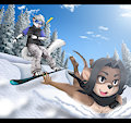 Today's forecast: Snow and speedy otters (2019) by Kuramichan