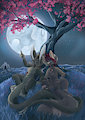 Commission - Blossom Night by besonik