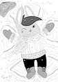 Bunny snow angel
