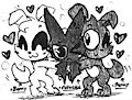 Penny & Benny hugging Adorabat