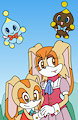 Cream, her Chao, and her Mother