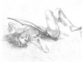 Jhona lying with ice scimitar by Jhoe