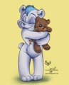 Bear hugs are the bestest hugs (coloured) by Teddy
