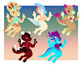Summer Dino Adopts - SOLD OUT by KittiChow