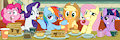 Eating At The Diner With The Mane 6 by tomfraggle