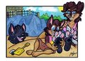 Beachside Buddies by BlackthornWolf