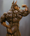 Muscle doberman by bleakcat