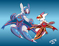 Latios and Latias by JoVeeAl