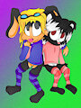 Bunny and Skunk by jekan666bunny