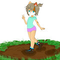 Miyu muddy walk