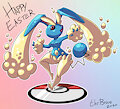 Pokemon fusion (Lopunny + Azumarill) by TheBrave
