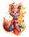 Impulse on fire by ImpulseTheFox