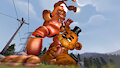 freddy eating chocolate bonnie by JackinTheBox9989