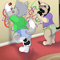 Caiden and Milo by Toddlercaiden