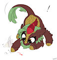 Kirin chases laser pointer by CookieSkoon