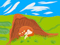 Sleepy fox and rabbit