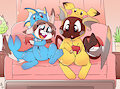 Two pjs sillys playing games~